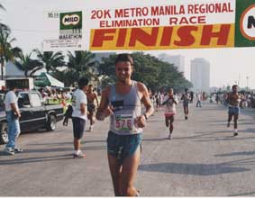 Zieleinlauf Manila 1/2 Marathon